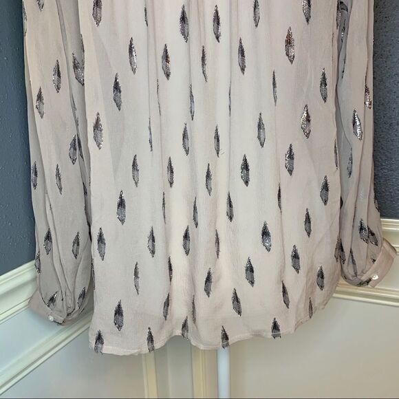 Joie Mauro Metallic Jacquard Blouse - Picture 11 of 12